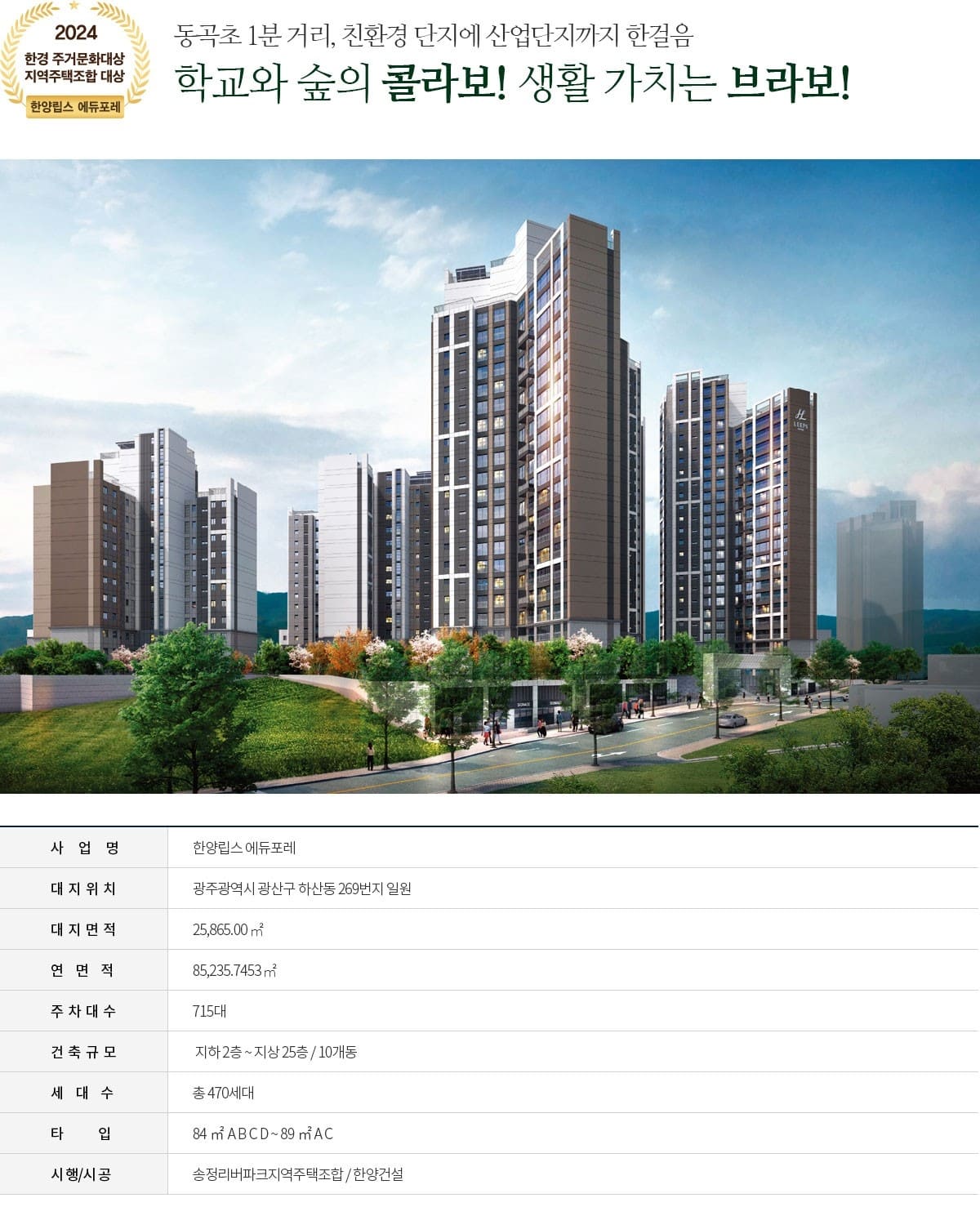 한양립스에듀포레사업개요